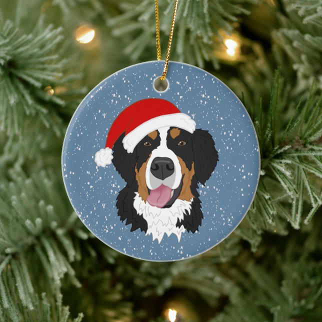 Bernese Mountain Dog Christmas Ceramic Tree Decoration (Tree)