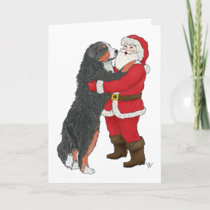 Bernese Mountain Dog Christmas Greeting Holiday Card