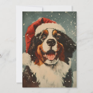 Bernese Mountain dog Christmas Holiday Card