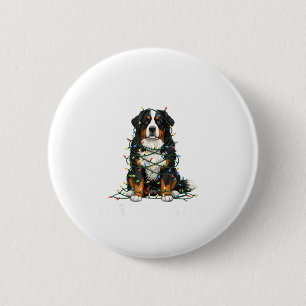 Bernese Mountain Dog Christmas I'm Fine Everything 6 Cm Round Badge