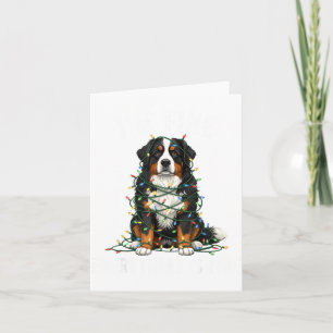 Bernese Mountain Dog Christmas I'm Fine Everything Card