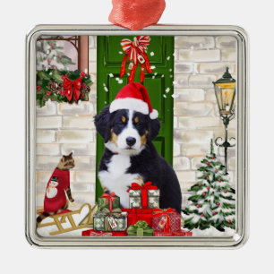 Bernese Mountain Dog Christmas   Metal Tree Decoration