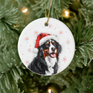 Bernese Mountain Dog Christmas Personalized Ceramic Tree Decoration