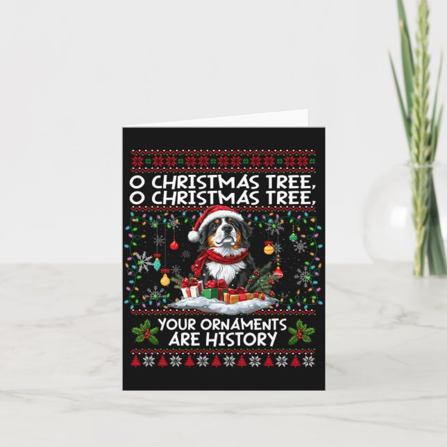 Bernese Mountain Dog Christmas Tree Decorations Do Card (Front)