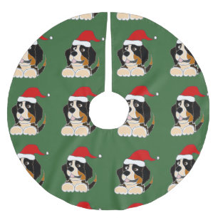 Bernese Mountain Dog Christmas Tree Skirt
