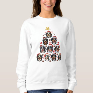 Bernese Mountain Dog Christmas Tree, Xmas Berner Sweatshirt