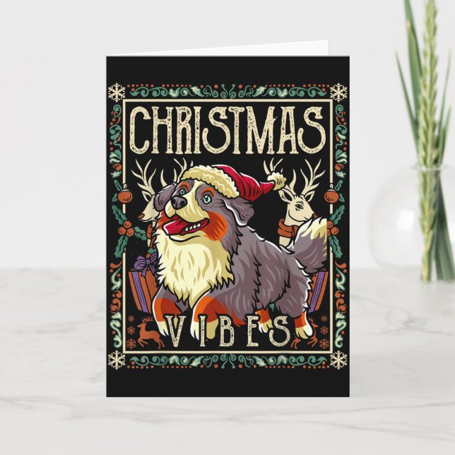 Bernese Mountain Dog Christmas Vibes Dog Santa Cla Card (Front)