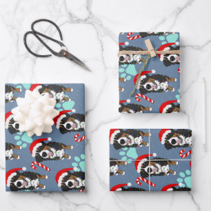 Bernese Mountain Dog Christmas Wrapping Paper Sheet