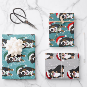 Bernese Mountain Dog Christmas Wrapping Paper Sheet