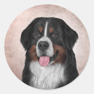 Bernese Mountain Dog Classic Round Sticker