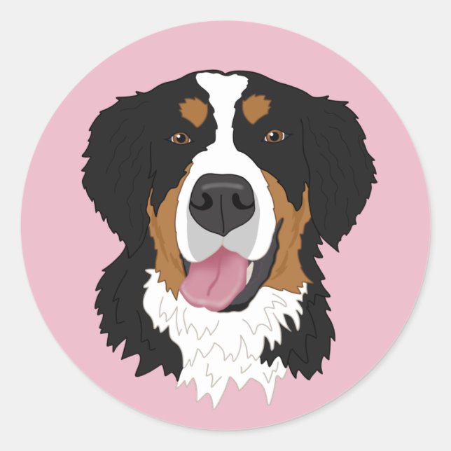 Bernese Mountain Dog Classic Round Sticker (Front)
