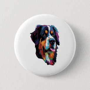 Bernese Mountain Dog Colourful 6 Cm Round Badge