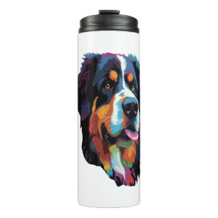 Bernese Mountain Dog Colourful Thermal Tumbler