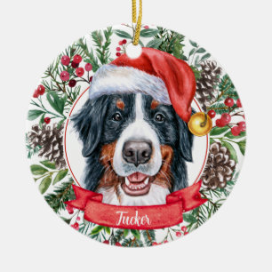 Bernese Mountain Dog Custom Christmas Ornament