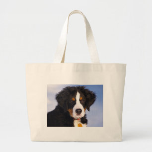 Bernese Mountain Dog - Cute Puppy Photo Large Tote Bag
