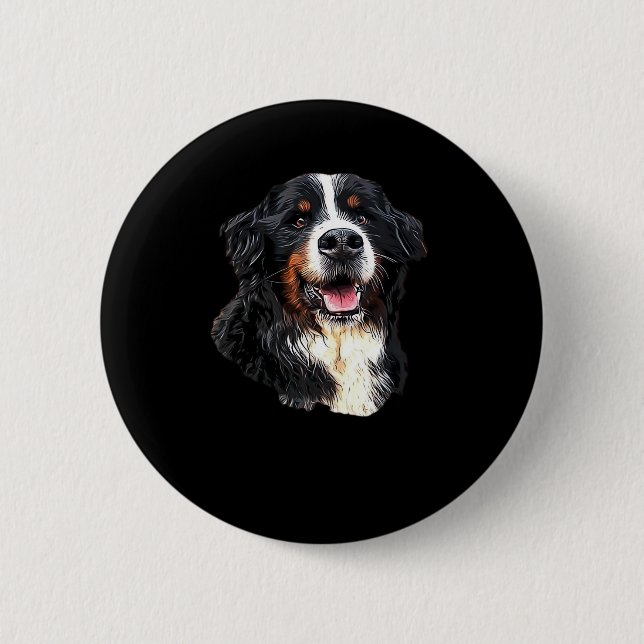 Bernese Mountain Dog Cuteness! Classic T-Shirt 6 Cm Round Badge (Front)