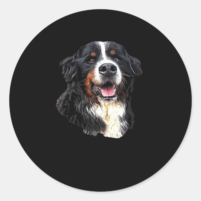 Bernese Mountain Dog Cuteness! Classic T-Shirt Classic Round Sticker (Front)