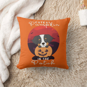 Bernese Mountain Dog Cutest Pumpkin In The Patch Cushion