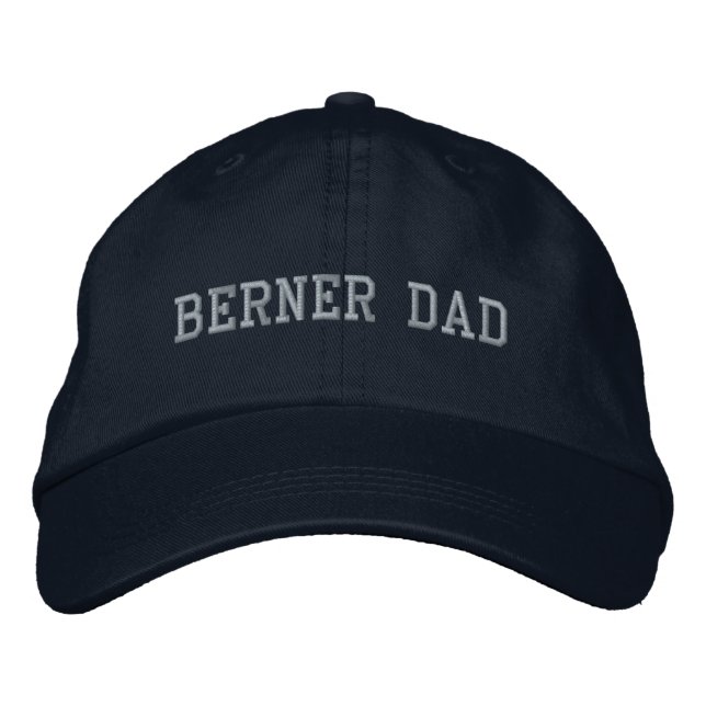 Bernese Mountain Dog Dad Berner Dad Minimalist  Embroidered Hat (Front)