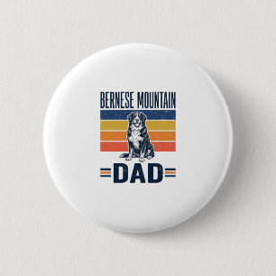 Bernese Mountain Dog Dad Vintage Vector Design_1 6 Cm Round Badge