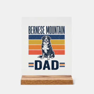 Bernese Mountain Dog Dad Vintage Vector Design_1 Acrylic Sign