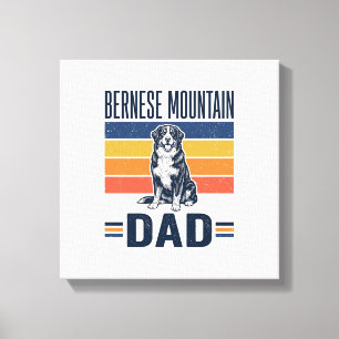 Bernese Mountain Dog Dad Vintage Vector Design_1 Canvas Print