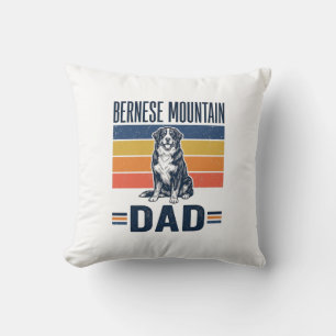Bernese Mountain Dog Dad Vintage Vector Design_1 Cushion