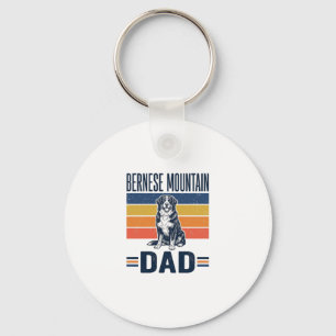 Bernese Mountain Dog Dad Vintage Vector Design_1 Key Ring