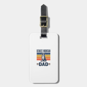 Bernese Mountain Dog Dad Vintage Vector Design_1 Luggage Tag