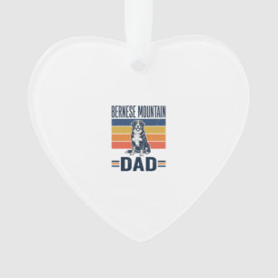 Bernese Mountain Dog Dad Vintage Vector Design_1 Ornament
