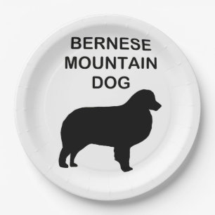 “bernese mountain dog”,dog,puppy,silhouette,name,p paper plate
