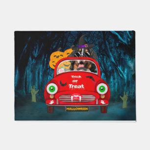 Bernese Mountain Dog Driving Car Scary Halloween  Doormat
