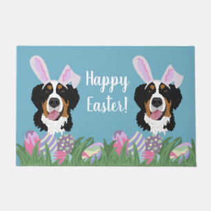 Bernese Mountain Dog Easter  Doormat
