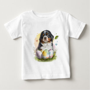 Bernese Mountain Dog Easter Egg, Bernese Easter Baby T-Shirt