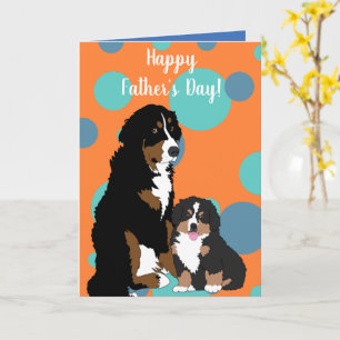Bernese Mountain Dog Fathers Day Card