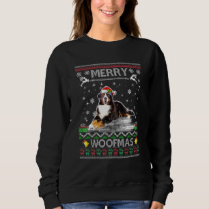 Bernese Mountain Dog For Merry Christmas Woofmas Sweatshirt