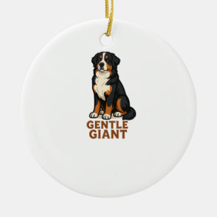 Bernese Mountain Dog Gentle Giant. Ceramic Tree Decoration