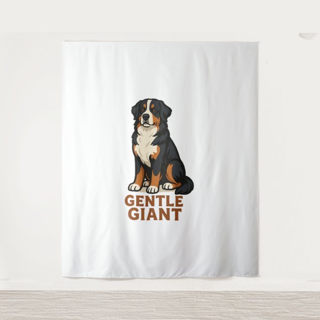 Bernese Mountain Dog Gentle Giant. Tapestry (Front)