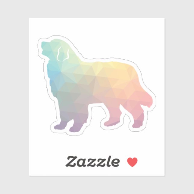 Bernese Mountain Dog Geo Silhouette Pastel (Sheet)