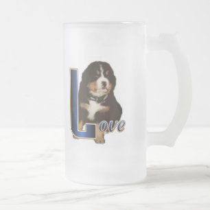 Bernese Mountain Dog Gifts Frosted Glass Beer Mug