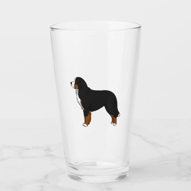 Bernese Mountain Dog  Glass (Front)