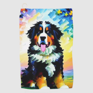 Bernese Mountain Dog Golf Towel