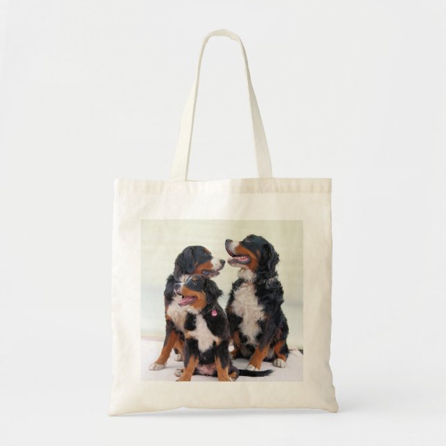 bernese mountain dog group tote bag (Front)