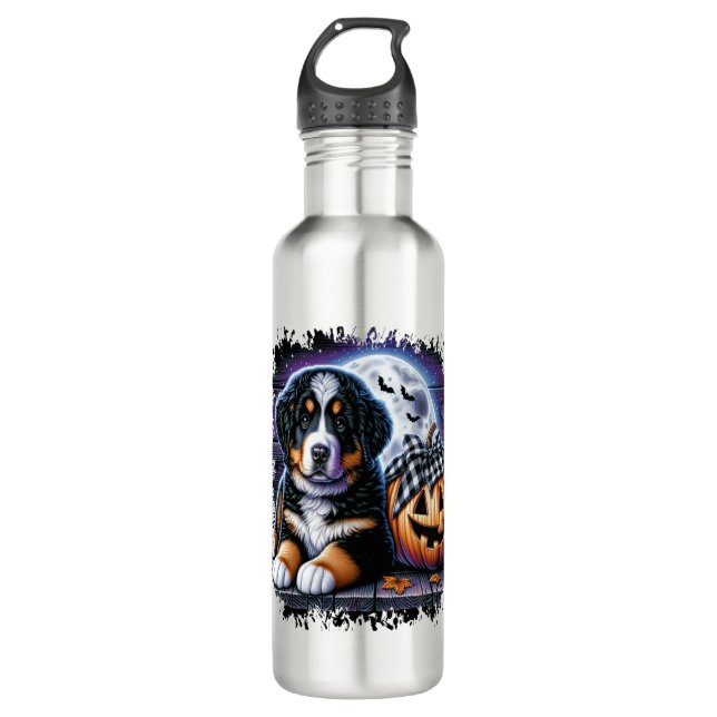 Bernese Mountain Dog Halloween 710 Ml Water Bottle (Front)