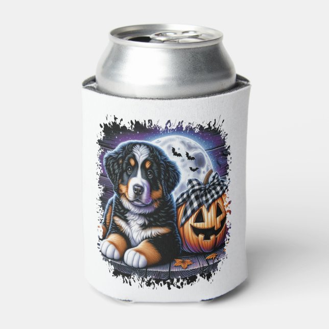 Bernese Mountain Dog Halloween Can Cooler (Can Front)