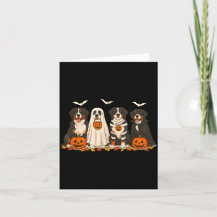 Bernese Mountain Dog Halloween Card