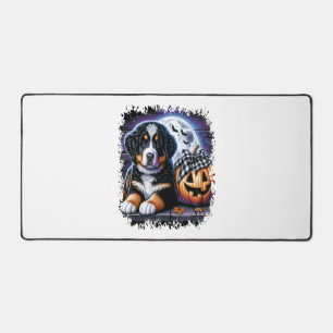 Bernese Mountain Dog Halloween Desk Mat