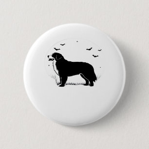 Bernese Mountain Dog – Halloween Moon Silhouette O 6 Cm Round Badge