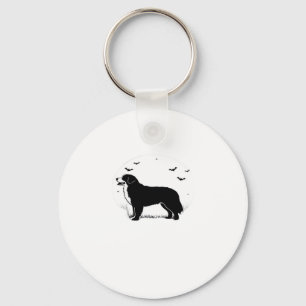 Bernese Mountain Dog � Halloween Moon Silhouette O Key Ring