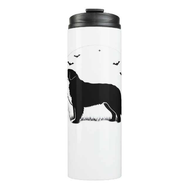 Bernese Mountain Dog – Halloween Moon Silhouette O Thermal Tumbler (Front)